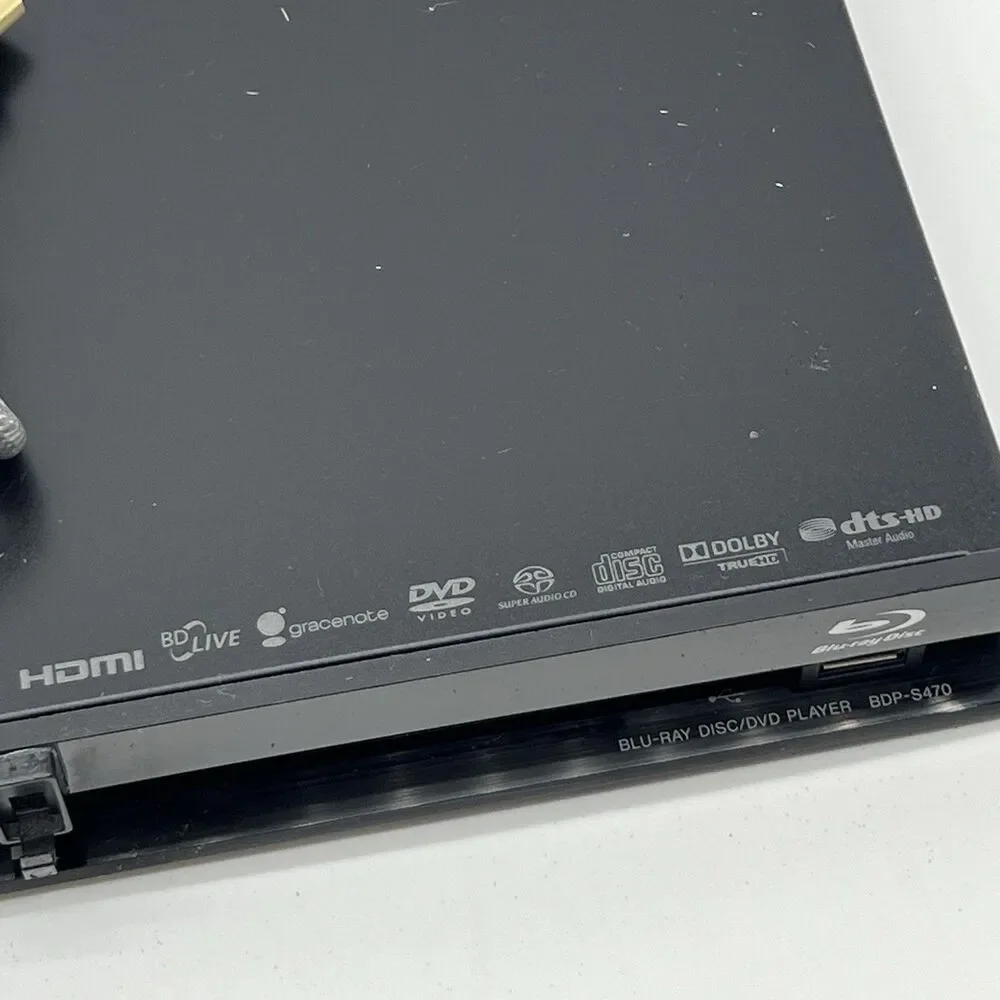 Sony BDP-S470 Blu-Ray DVD Player  w/logitech universal Remote& HDMI